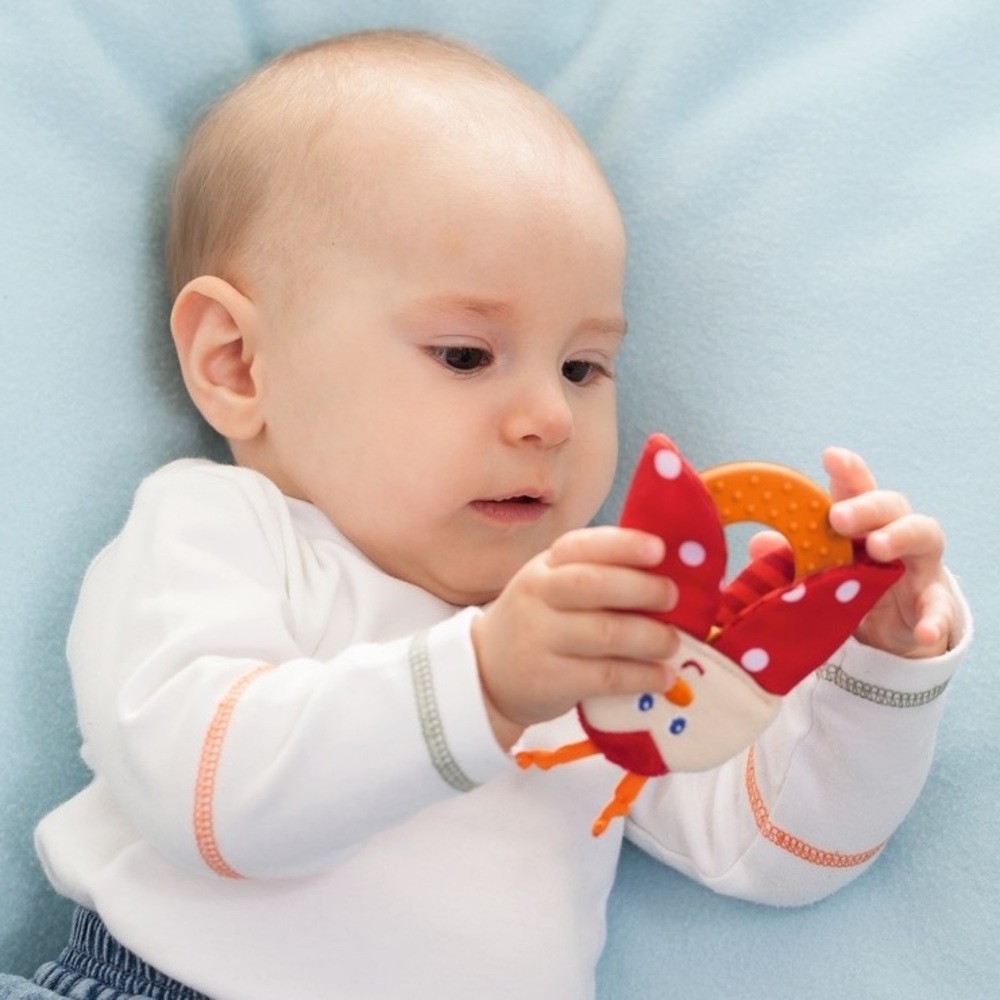 HABA Ladybug Clutching Teether Toy